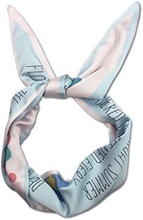 CHICOMP Women's Chic Chiffon Flamingo Headband Floral Twist Bow Wired Headbands Scarf Wrap Hair Accessory Bag Wraps