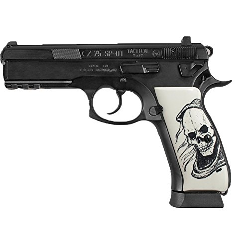 Cz-75 Scrim Grim Reap Grip Ivory Poly