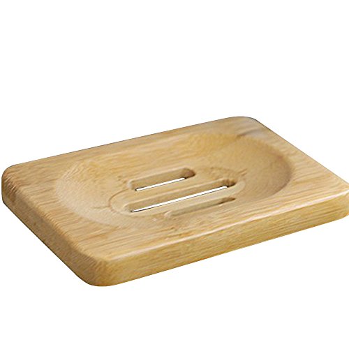 Pstars Bamboo Soap Dishes Soap Tray Holder, Soap Drain Box Home Bathroom Wooden Nature Soap Case Holder Hand Craft Bathtub Shower Dish Accessories - Thumbnail 5
