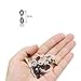 HUIHUIBAO 24 Pieces Eyeglass Chain Ends Adjustable Spring Rubber Ends Connectors for Eye Glasses Holder Necklace Chain, 20 x 5mm, Assorted Color