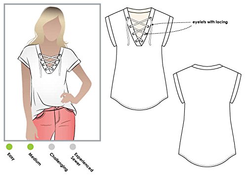 Style Arc Sewing Pattern - Winona Knit Top (Sizes 04-16)