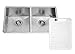 VIGO 32 inch Undermount 50/50 Double Bowl 16 Gauge Stainless Steel Kitchen Sink