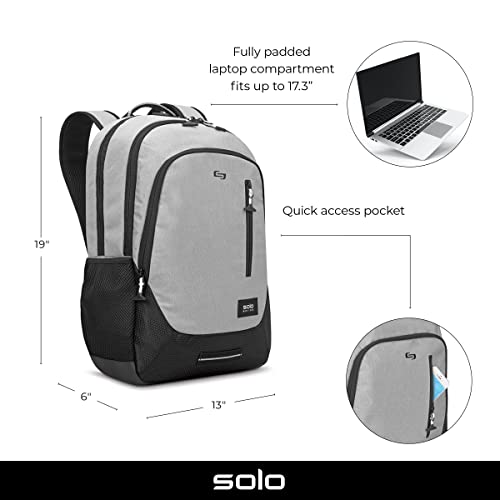 SOLO Varsity Laptop Backpack 15.6 inch Grey Pricepulse