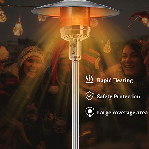 Bathonly Environmentally Safe Patio Heaters Garden Heater with Wheels,Commercial Outdoor Patio Heater Propane - Thumbnail 5