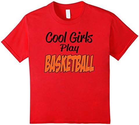 unisex-child Girls Woman T-Shirt Basketball Ball Sport Shirt 12 Red