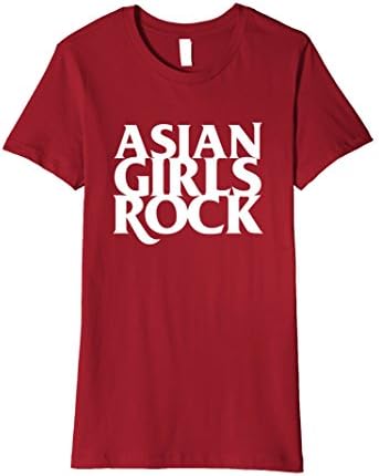 Womens Asian Girls Rock Premium T-shirt XL Cranberry