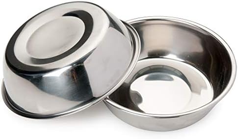 Bonza Two Piece Replacement Stainless Steel Dog Bowls for Pet Feeding Station. For Small Dogs and Cats,12oz