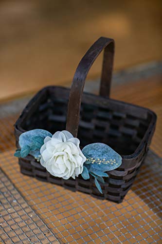 Flower Girl Basket - Wood Wedding Toss Petal Basket - Boho Flower Girl Basket by Ragga Wedding