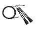 **Cyber Monday Sale** Speed Cable Jump Rope by WOD Wear, Ultra Fast Fully Adjustable with Extra Hardware - Double Unders, Cross-Training, Boxing, Travel Workouts, MMA, Exercise and Fitness (Black)