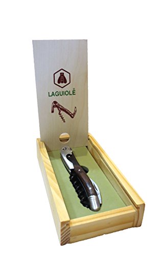 Laguiole Corkscrew Capdenac Dark Wood in Pine Box