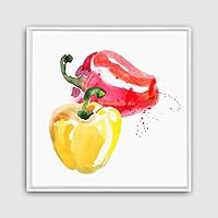 Framed Canvas Wall Art Vegetables Theme Design Canvas Prints Home Artwork Decoration for Living Room,Bedroom - 16x16 inches