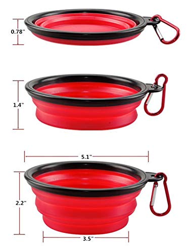 Sea View Treasures Bulk Pack 6 Collapsible Silicon Travel Dog Water or Food Bowl