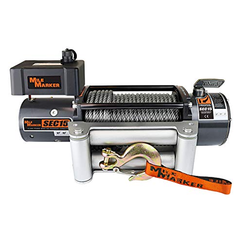 Mile Marker 76-50260W SEC15(es) Truck/SUV Premium Sealed Electric Winch - 15,000 lb. Capacity, 1 Pack,Steel cable - Image 5