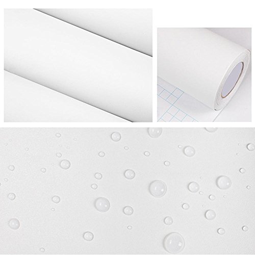 S WIDEN ELECTRIC Pure White Wall Sticker Dust-Proof Oil-Resistant Scratch-Resistant White Wall Refurbished for Furniture Wall Rear Floor