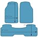 MotorTrend 100% Odorless Clean Rubber Car Floor Mat Set for Maximum Weather Protection (Sand Beige) -Semi Custom Fit