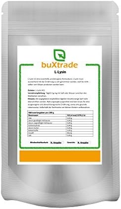 4 x 500g Pure L-Lysine Powder Amino Lysin HCL Lysine Amino Fitness 2 kg 100% Pure