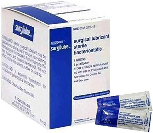 Surgilube Lubricating Jelly, 5gm Foil Packs, 144/Bx