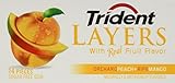 Trident Layers Gum Orchard Peach / Ripe Mango 12/14 Pcs