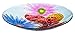 Evergreen Graceful Butterfly Glass Birdbath Bowl, 18 inches. Glass Painted Bird Bath or Feeder Dish for Standing Birdbaths