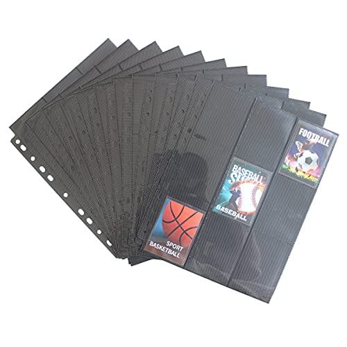 WINTRA 1800 Pockets Trading Card Pages, 9Pocket SideLoading Card