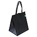 Reusable Grocery Shopping Bags (Black, 5 Pack) - Foldable Extra Large Heavy Duty Tote Bags With Reinforced Handles and Plastic Bottom Insert