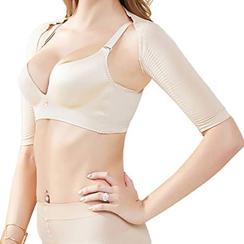 AuivguivArm Slimming Sleeve Shaper Posture Corrector - Women Shapewear (Skin, M)