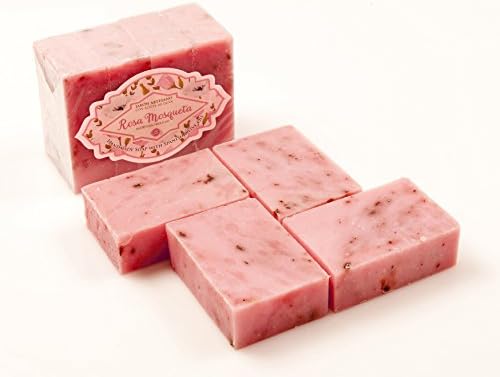 ROSA MOSQUETA Handmande Soap Bar 100% Organic &amp; Natural with Spanish Olive Oil. Face Hand or Body Soap. VEGAN. 3.5 oz x 4 Bars