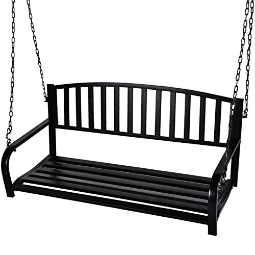 Hanging Bench Swing Outdoor 2 Person Front Hanging Porch Swing Bench with Chains, Patio