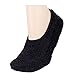 Super Soft Cozy Slippers with Slip-Resistant Bottom Sole (Large (Womens 9.5-11), Black)