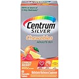 Centrum Silver Adult (60 Count) Multivitamin / Multimineral Supplement Chewable Tablet, Vitamin D3, Age 50+