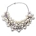 Simulated Pearl Necklace Cluster Choker Beads Chain For Women