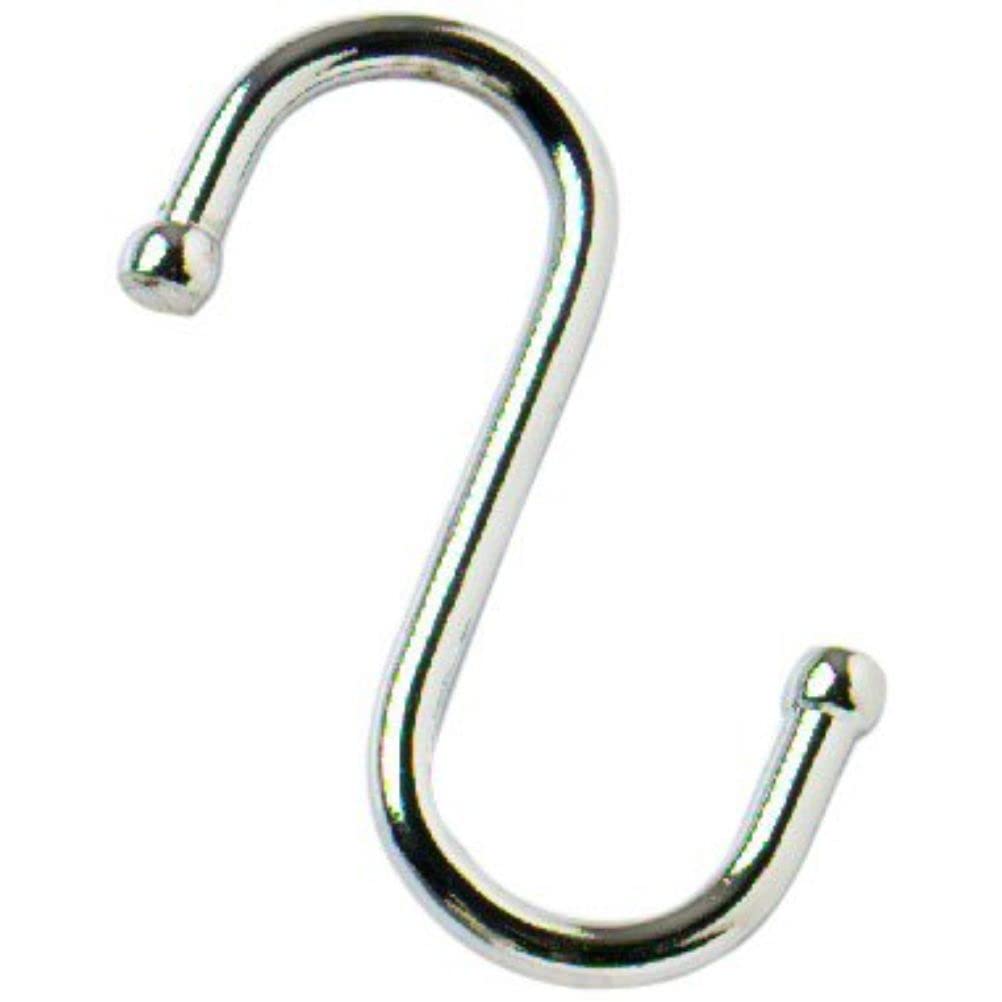 Merriway® BH00184 (4 Pcs) Kitchen S-Hook, Polished Chrome 100mm (4 inch) - Pack of 4 Pieces