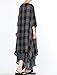 Mordenmiss Women's New Loose Thin Garb Drape Open Front Cardigan M Black Plaid
