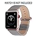 Fullmosa Leather Bands Compatible with Apple Watch Band 41mm 40mm 38mm 42mm for Women Men, Top Grain Genuine Leather Strap for iWatch Ultra 2/Ultra/10/9/8/7/6/5/4/3/2/1/SE2/SE,Grizzly/Rose Pink