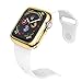 360° All-Round Protection for iWatch Screen Protector - Ultra-Slim Plating TPU Protective Bumper Case Cover for Apple Watch Series 4 40MM/44MM (Gold, Apple Watch Series 4 44MM)