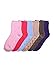Differenttouch 6 Pairs Pack Super Soft Cozy Fuzzy Winter warm Non Skid Slipper Socks (9-11, Plain)
