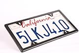 Aggressive Overlays Genuine Carbon Fiber License Plate Frame - Tag Registration 100% Real Premium Quality 3D Twill Weave Light Weight (Slim Line Frame 4 Hole)