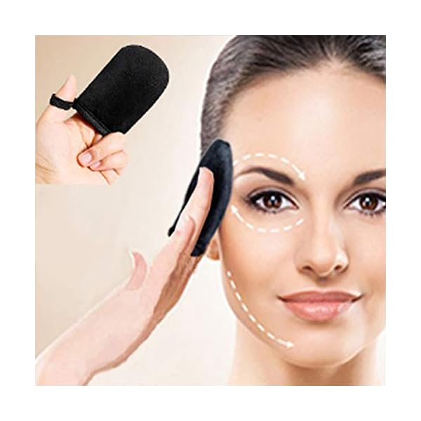 KELILO self-tanning tan gloves-Tanning Mitt applicator with thumb and face gloves, washable and reusable sun-free…