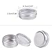 BENECREAT 14 Pack 2 OZ Tin Cans Screw Top Round Aluminum Cans Screw Lid Containers with Clear Window - Great for Store Spices, Candies, Tea or Gift Giving (Platinum)