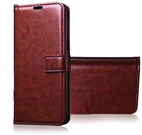 Bracevor XRDN5ELCBR Leather Flip Case Cover for Xiaomi Redmi Note 5 2018 (Executive Brown)