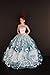 Olivia's Doll Closet Blue Ball Gown with Light Blue Sequined Lace Details Made To Fit Barbie Doll