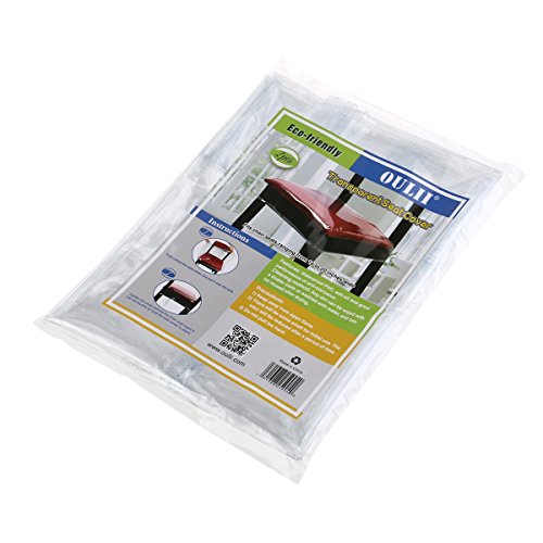 Homemaxs Plastic Chair Protector Waterproof Scratch Resistant Dining Chair Covers Reusable