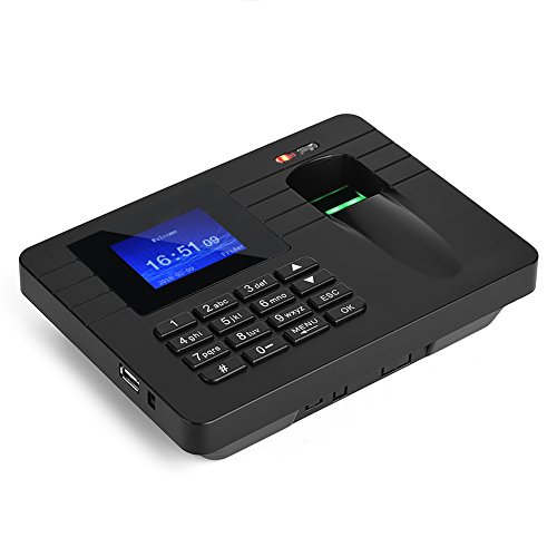 Richer-R 2.4in TFT LCD Screen Fingerprint Time Clock Recorder Employee Attendance Machine 100-240V Suitable for the entrances and exits of office, factory, hotel, school, etc.(Black) - Thumbnail 3
