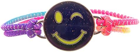 Emoticon Mood Glitter Bracelet (Wink)