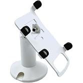 DCCStands Square POS Low Metal Swivel and Tilt Stand &ndash; Sturdy Steel POS Terminal Mount, Screw-in or Adhesive