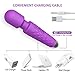 Feeke Personal Powerful Vibrate Wand Massager with 20 Magic Vibration Modes, Whisper Quiet, Waterproof, Handheld, Cordless for Neck Shoulder Back Body Massage, Sports Recovery & Muscle Aches(Purple)