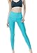 TSLA Yoga Pants Leggings Mid-Waist/High-Waist Tummy Control w Pocket Series, Pocket Contour(fyp54) – Aqua, Medium [Size 8-10_Hip39-41 Inch]thumb 4