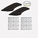 Heel Cushion Pads - 4D Too Big Shoes Inserts (3 Pairs) High Heel Cushions (Black)
