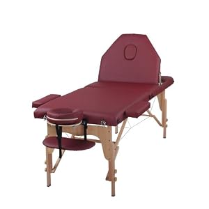 The Best Massage Table 3 Fold Burgundy Reiki Portable Massage Table – PU Leather High Quality