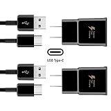 2 Pack Adaptive Fast Charger 5 ft Type C (Wall Charger+Type C USB Cable) Compatible with Samsung Galaxy S8 / S8+ / S9 / S9+ / S10e / S10 / S10+ / Note8 / Note 9 / LG G8 (Black)